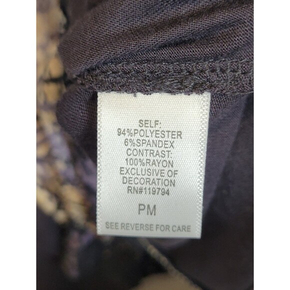 Y2K Butterfly Blouse Top Babydoll Flutter Sleeve Size PM Medium By One World - Picture 9 of 10